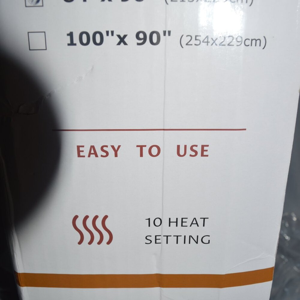 New dual remote heated blanket Queen 84x90 ultra soft 10 heat settings - Picture 3 of 3